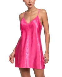 Bloom by Jonquil Heart Stretch Satin Lace Trim Chemise