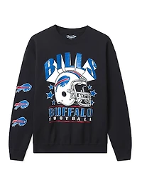 Junk Food Clothing Unisex Nfl Buffalo Bills Glitter Helmet Flea Market Crew Fleece