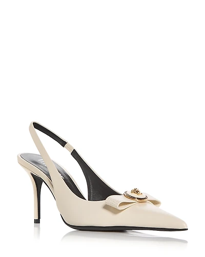 Versace Women's Gianni Ribbon Slingback Pumps