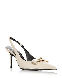 Versace Women's Gianni Ribbon Slingback Pumps