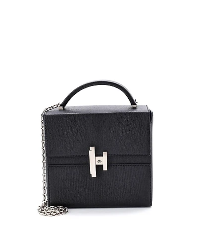 Pre-Owned HERMES Cinhetic Top Handle Bag Verso Chevre Mysore