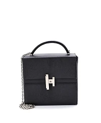 Pre-Owned HERMES Cinhetic Top Handle Bag Verso Chevre Mysore
