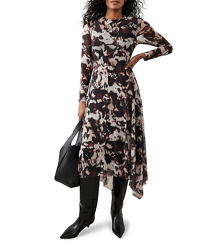 Mint Velvet Women's Abstract Printed Midi Dress