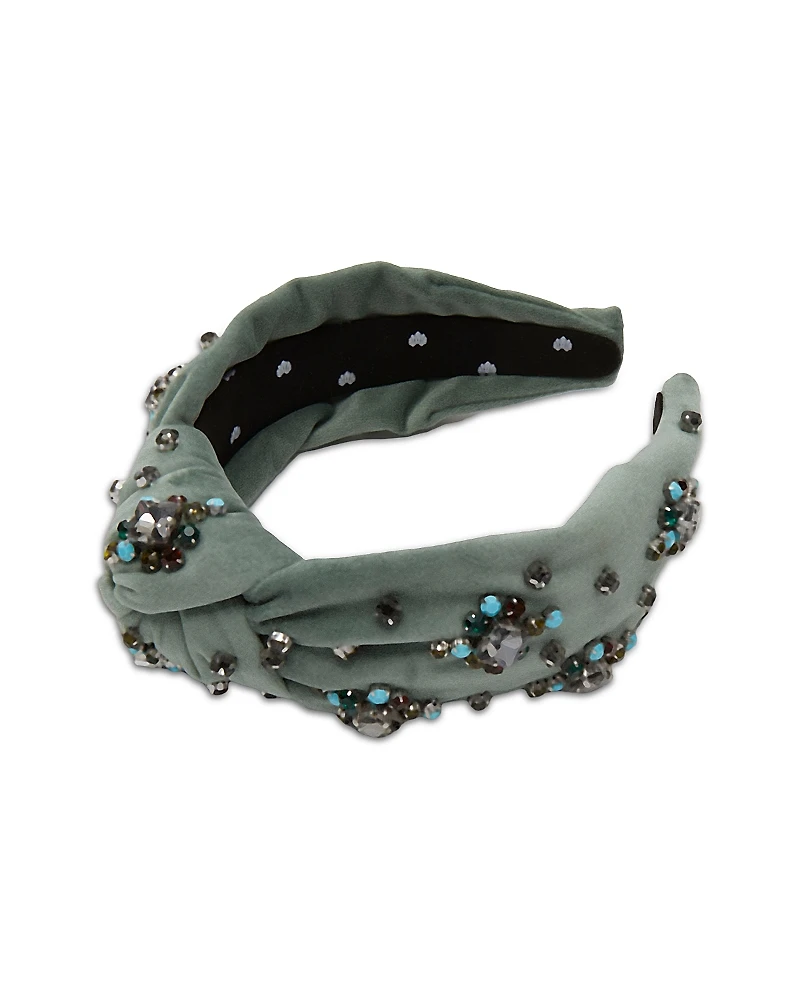 Lele Sadoughi Knotted Twinkle Crystal Headband