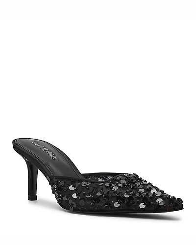 Steve Madden Women's Alexi Sequin Mesh Mules