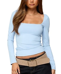 Edikted Lovie Fitted Square Neck Top