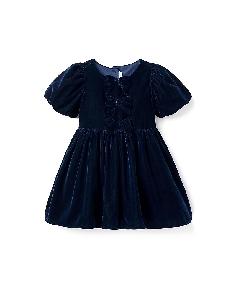 Janie and Jack Girls' The Velvet Bow Dress - Baby, Little Kid, Big Kid