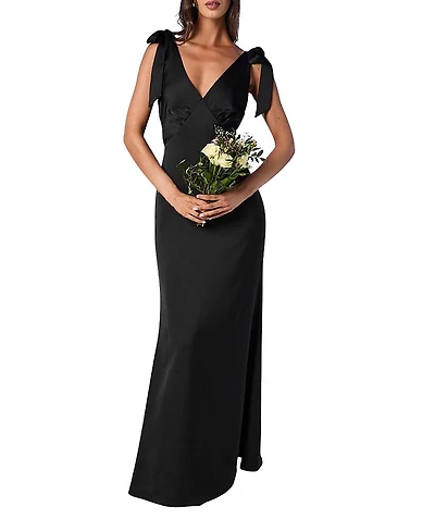 Coast Satin Tie Shoulder Maxi Bridesmaid Dress