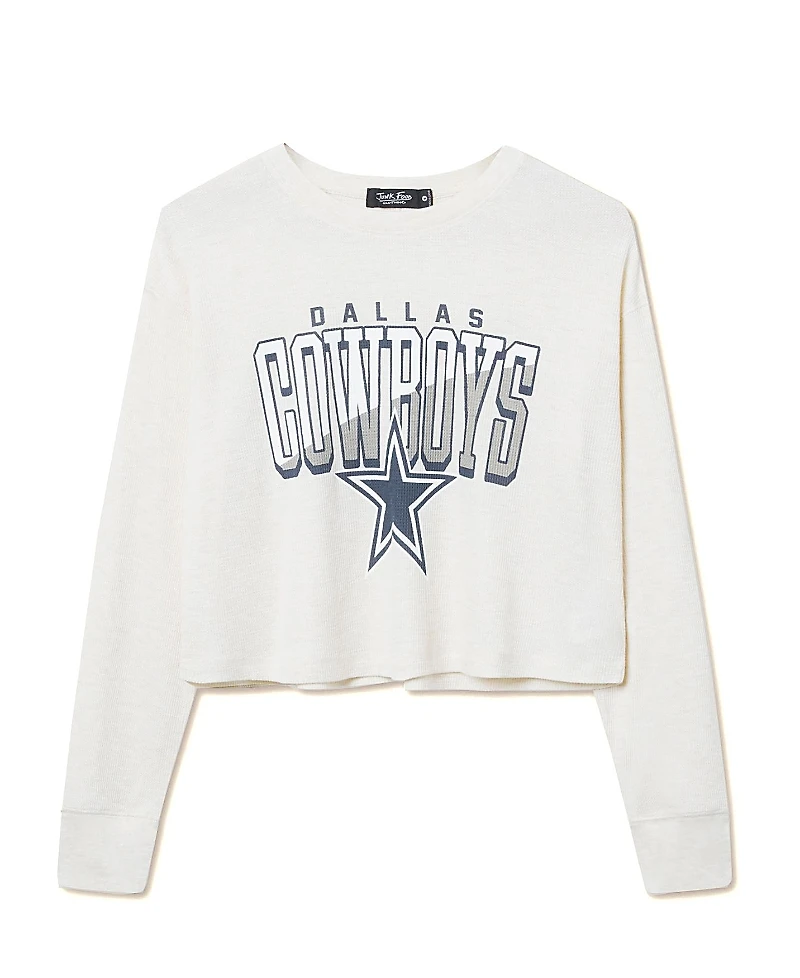 Junk Food Clothing Women's Nfl Dallas Cowboys Slant Crop Thermal