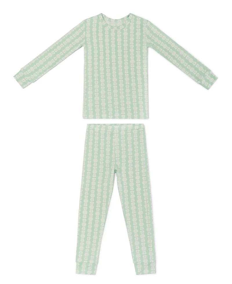 Motette Girls' Mint Meadows Pajama Set - Baby, Little Kid