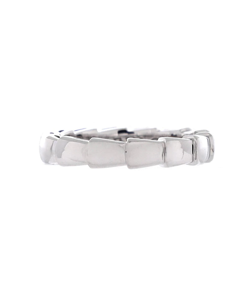 Pre-Owned Bvlgari Serpenti Viper Band Ring 18K White Gold