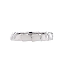 Pre-Owned Bvlgari Serpenti Viper Band Ring 18K White Gold