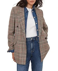 Mint Velvet Women's Checked Double Breasted Blazer