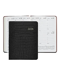 Graphic Image 2026 Embossed Croc Leather Desk Diary