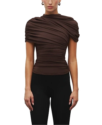 Heiress Beverly Hills The Draped Shoulder Top
