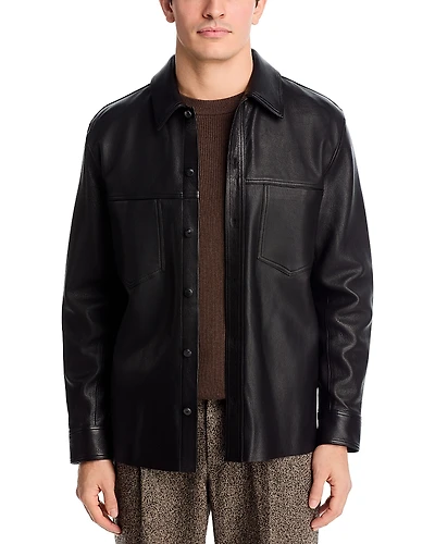 Simkhai Gibson Leather Shirt Jacket