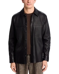 Simkhai Gibson Leather Shirt Jacket