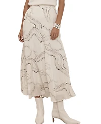 Mint Velvet Women's Marble Print Midi Skirt