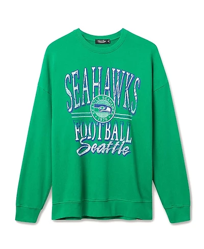 Junk Food Clothing Unisex Nfl Seattle Seahawks Lateral Crew Fleece