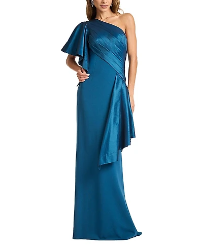 Tadashi Shoji Santa Fe Draped Flounce Gown