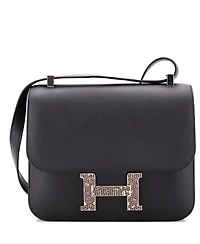 Pre-Owned HERMES 24 Constance Marquette Bag Madame with Lizard
