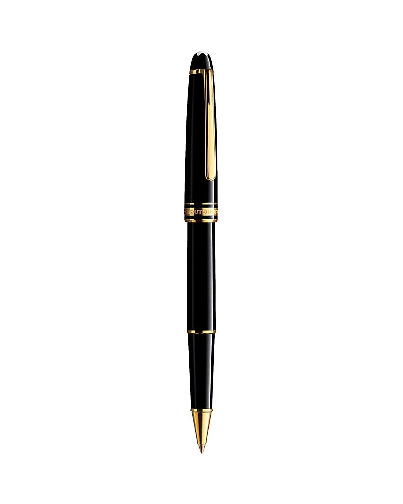 Montblanc Meisterstuck Gold-Plated Black Resin Classique Rollerball Pen