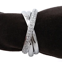 L'Objet Napkin Jewels, Platinum Triple-Ring, Set of 4