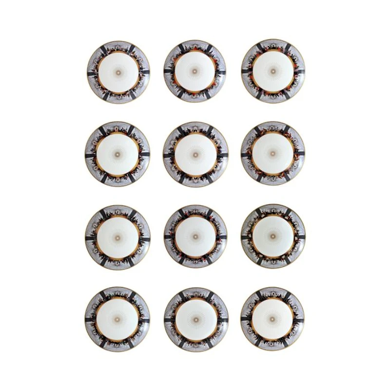 L'Art de la Table Last Supper Megaplex by Marco Brambilla Coupe Plates, Set of 12
