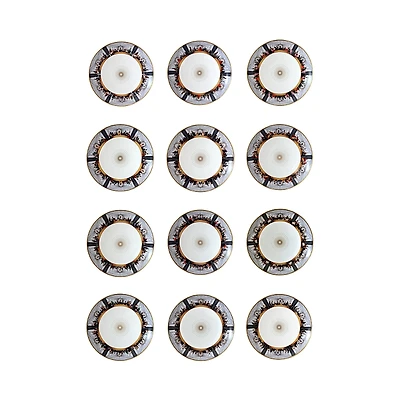 Bernardaud L'Art de la Table Last Supper Megaplex by Marco Brambilla Coupe Plates, Set of 12