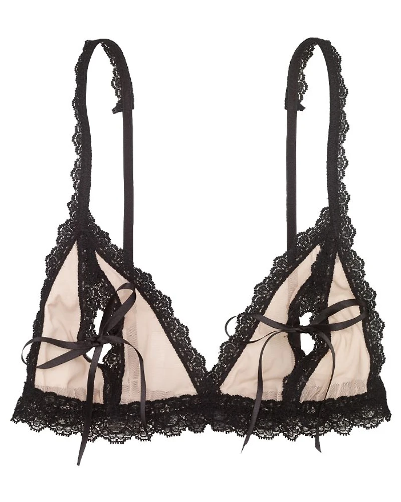 After Midnight Stretch Tulle Peekaboo Bralette