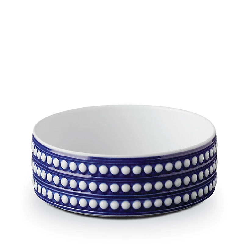 L'Objet Perlee Bleu Deep Serving Bowl