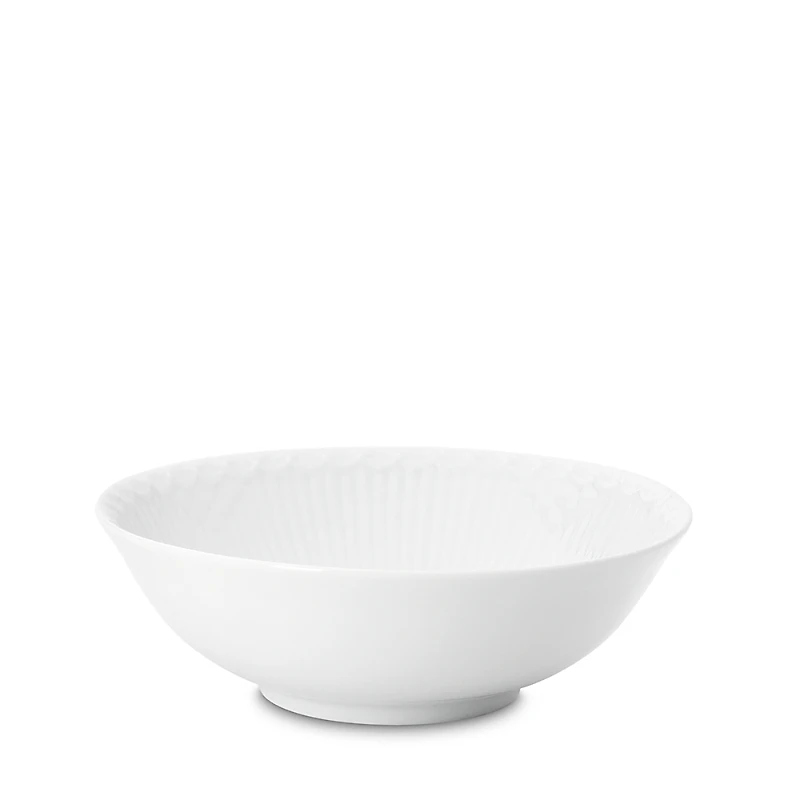 Royal Copenhagen White Fluted Half Lace Cereal Bowl