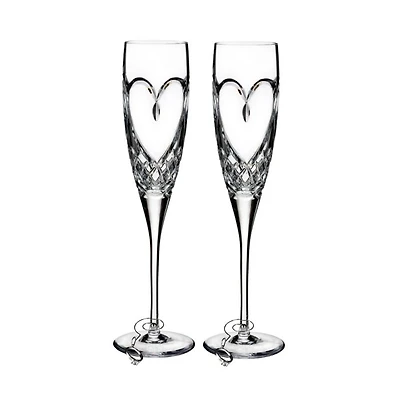 Love True Love Champagne Flutes, Set of 2
