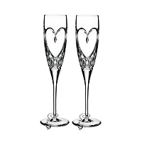 Love True Love Champagne Flutes, Set of 2