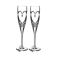 Waterford Love True Love Champagne Flutes, Set of 2