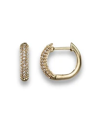 Diamond Hoop Earrings in 14K Yellow Gold, .20 tcw - Exclusive