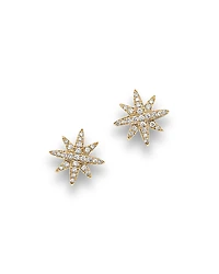 Diamond Starburst Stud Earrings