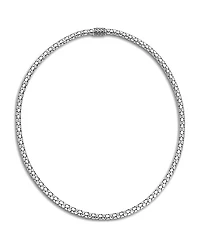 Sterling Silver Dot Small Chain Necklace, 18"