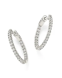 Diamond Inside Out Hoop Earrings