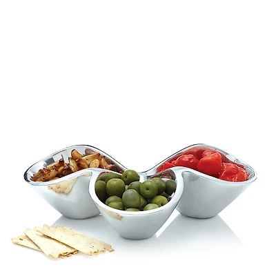 Nambe Bella Triple Condiment Bowl