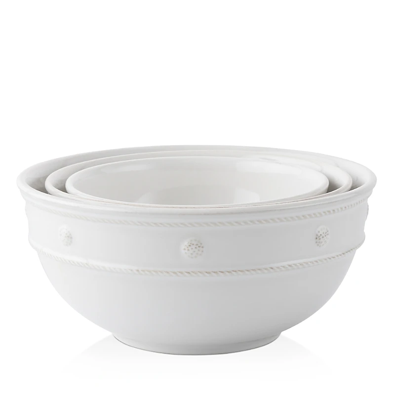 Juliska Berry & Thread Mixing Bowls, Whitewash, Set of 3