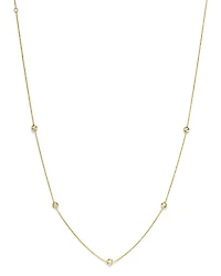 Roberto Coin 18K Yellow Gold Diamond Station Necklace, 16-18