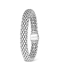Sterling Silver Signature Caviar Oval Rope Bracelet