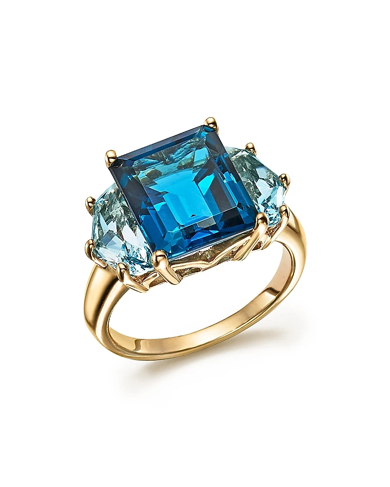 London and Sky Blue Topaz Statement Ring