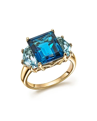 London and Sky Blue Topaz Statement Ring