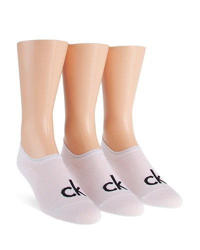 Calvin Klein Logo No Show Liner Socks, Pack of 3
