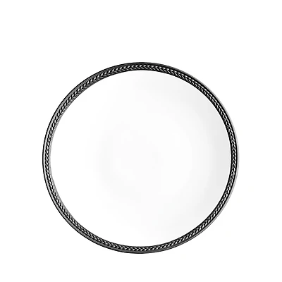 L'Objet Soie Tressee Black Dessert Plate