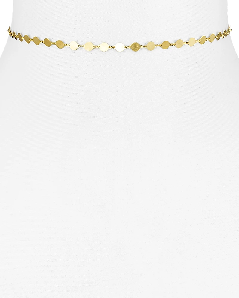 Argento Vivo 18K Gold-Plated Sterling Silver Disc Choker Necklace, 12