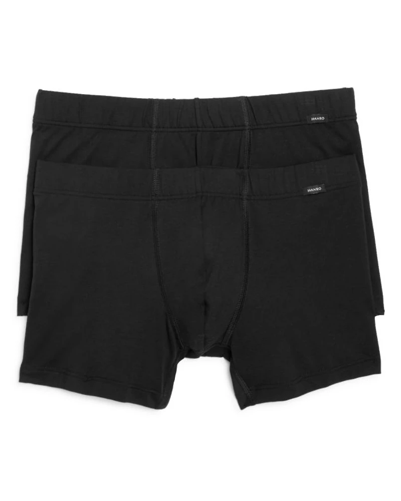 Cotton Essentials Covered Waistband Boxer Briefs, Pack of 2
