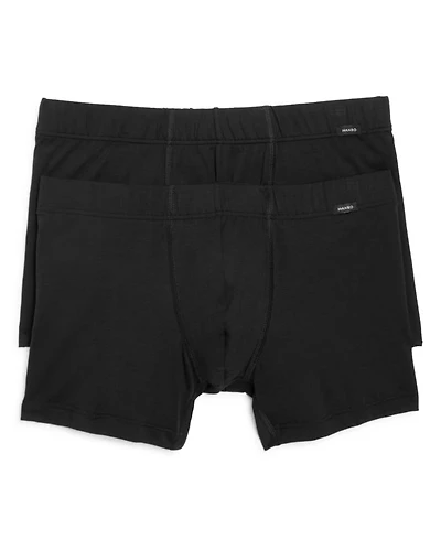 Cotton Essentials Covered Waistband Boxer Briefs, Pack of 2